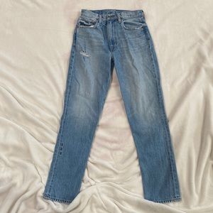 Worn once straight leg high rise Ética jeans.